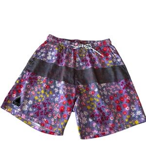STZ Life Board Shorts 6” inseam Purple Floral Frenzy Size Small / 32 Unisex NWOT